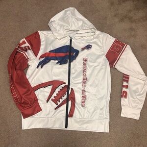 Buffalo Bills White and Red Hoodie